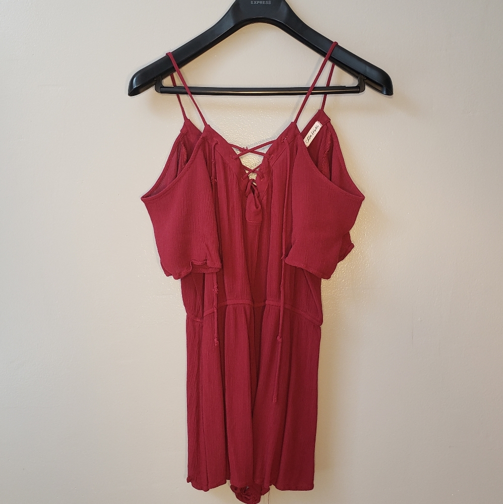 Maroon Short Romper